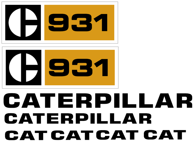 Caterpillar 931 Decal Set
