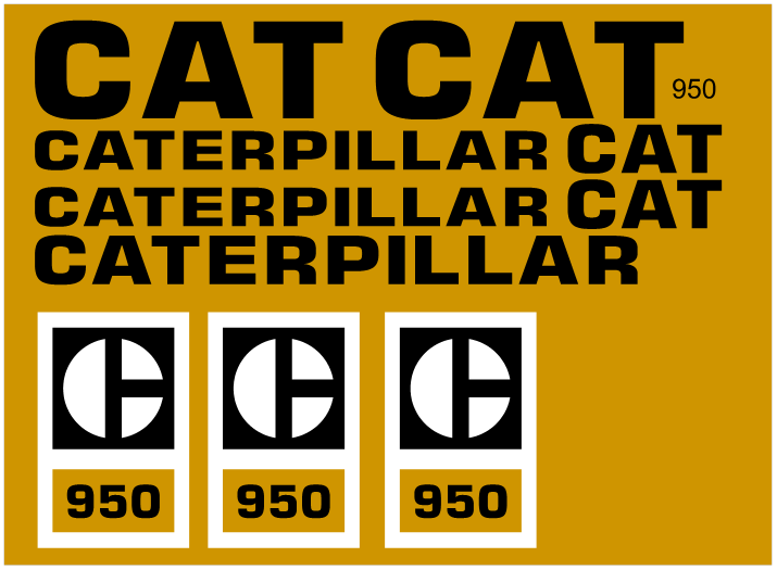 Caterpillar 950 Decal Set