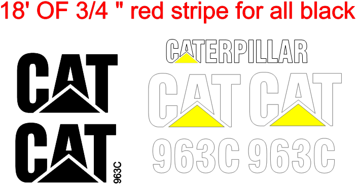 Caterpillar 963C Decal Set