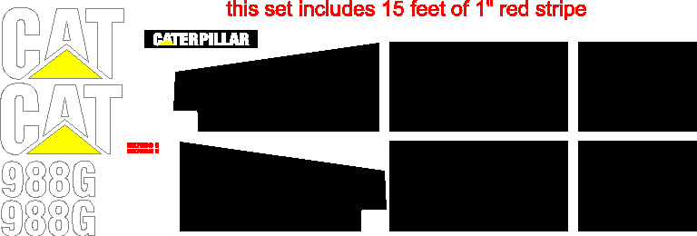 Caterpillar 988G II Decal Set