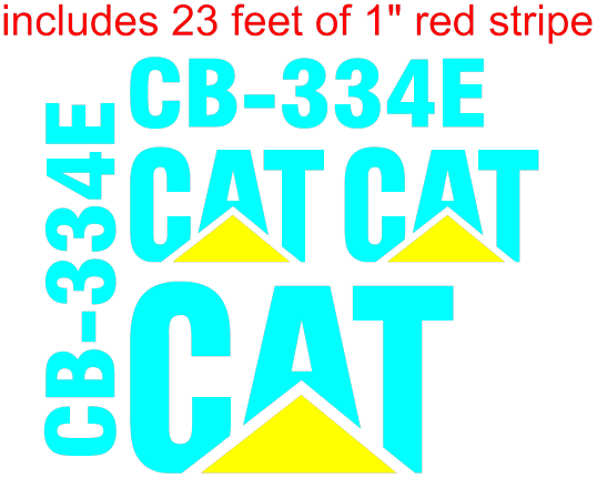Caterpillar CB-334E Decal Set