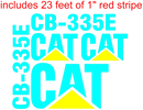 Caterpillar CB-335E Decal Set