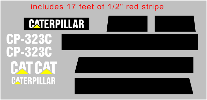 Caterpillar CP-323C Decal Set