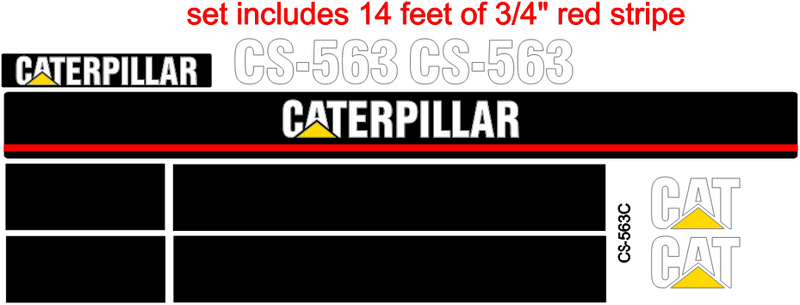 Caterpillar CS-563 Decal Set