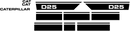 Caterpillar D25 Decal Set