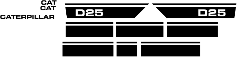 Caterpillar D25 Decal Set