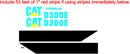 Caterpillar D300E Decal Set