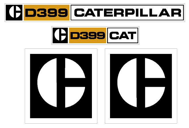 Caterpillar D399 Decal Set