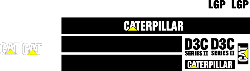 Caterpillar D3C LGP II Decal Set