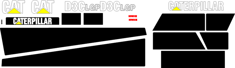 Caterpillar D3C LGP III Decal Set