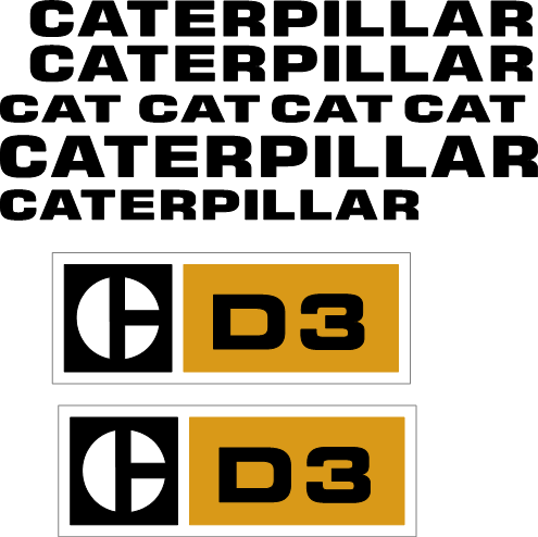 Caterpillar D3 Decal Set
