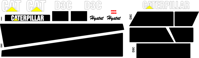 Caterpillar D3C III Decal Set