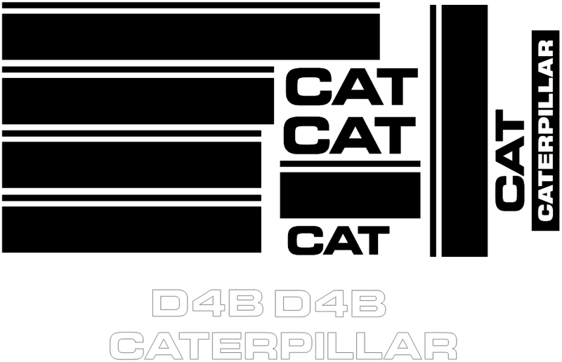 Caterpillar D4B Decal Set