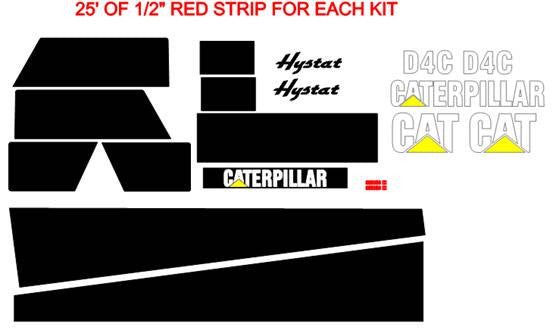 Caterpillar D4C HST III Decal Set