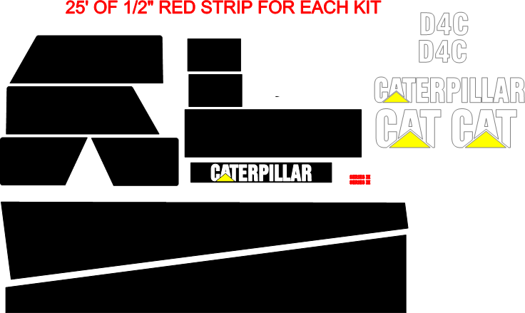 Caterpillar D4C III Decal Set