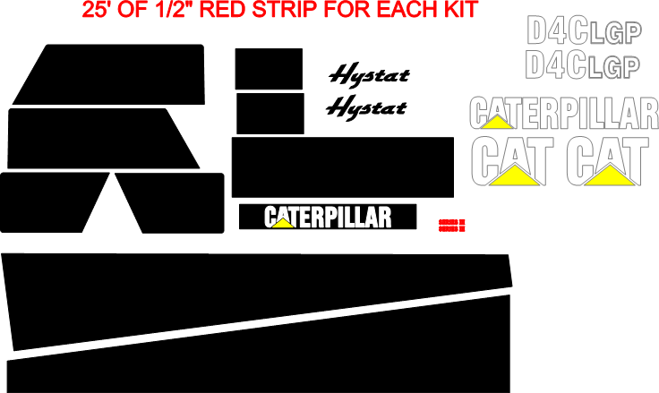 Caterpillar D4C LGP III Decal Set