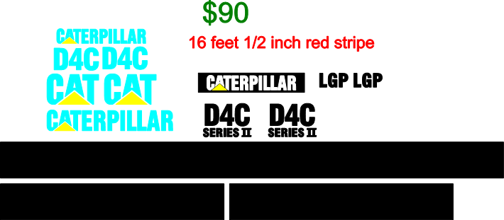 Caterpillar D4C LGP II Decal Set
