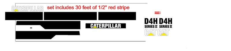 Caterpillar D4H II Decal Set
