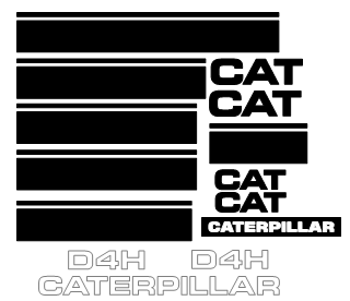 Caterpillar D4H Decal Set