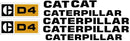 Caterpillar D4 1970s/80s Decal Set