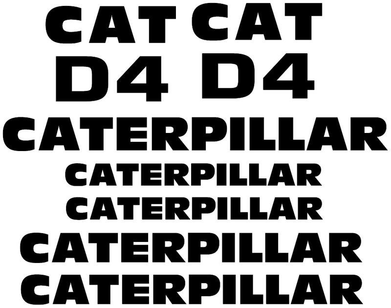 Caterpillar D4 1950s/60s Decal Set