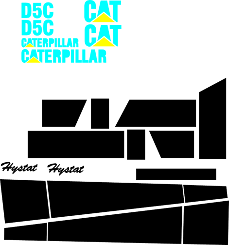 Caterpillar D5C Decal Set
