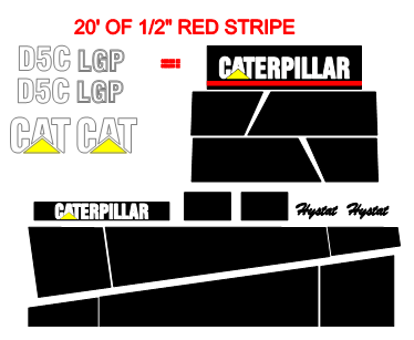 Caterpillar D5C LGP HST III Decal Set