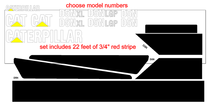 Caterpillar D5N XL Decal Set