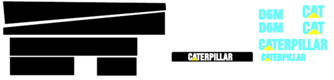 Caterpillar D6M Decal Set