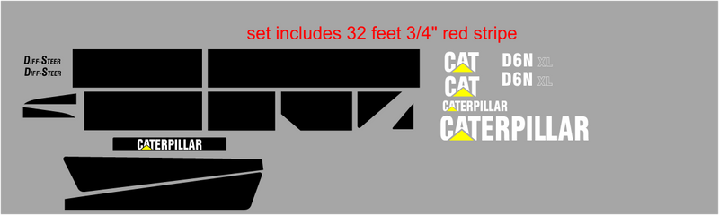 Caterpillar D6N XL Decal Set