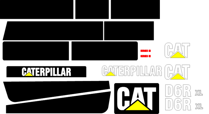 Caterpillar D6R XL III Decal Set