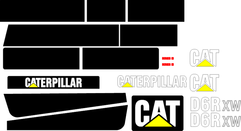 Caterpillar D6R XW III Decal Set