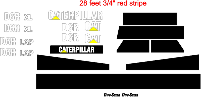 Caterpillar D6R XL Decal Set