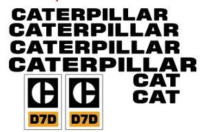 Caterpillar D7D Decal Set