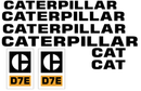 Caterpillar D7E Old Style Decal Set