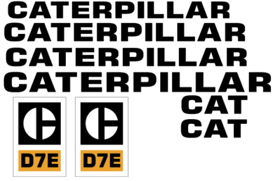 Caterpillar D7E Old Style Decal Set