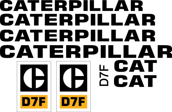 Caterpillar D7F Decal Set