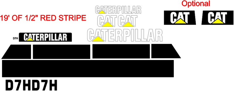 Caterpillar D7H Decal Set