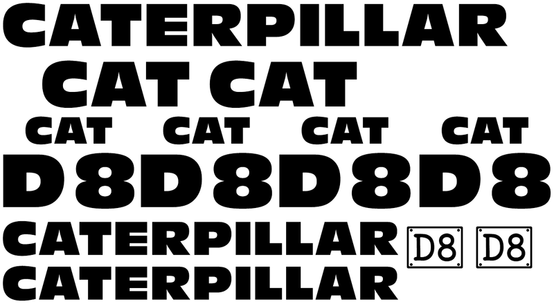 Caterpillar D8 Decal Set