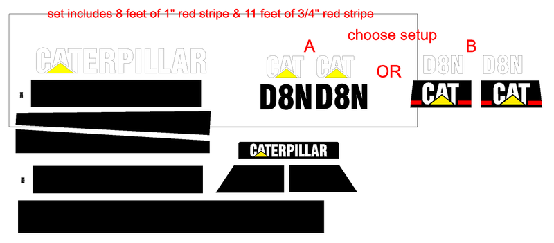 Caterpillar D8N Decal Set