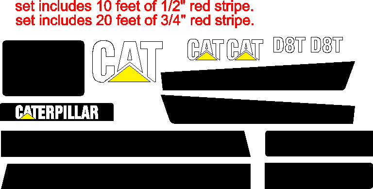 Caterpillar D8T Decal Set