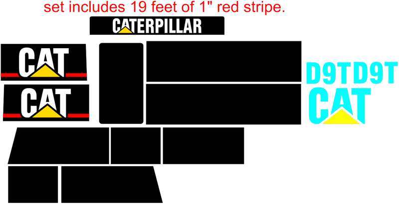 Caterpillar D9T Decal Set