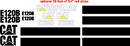 Caterpillar E120B Decal Set