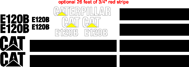 Caterpillar E120B Decal Set