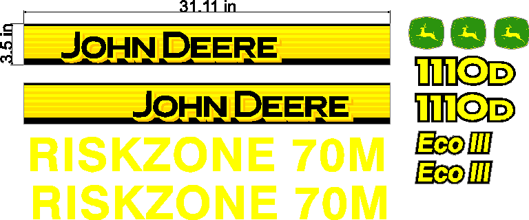 Deere 1110D Decal Set