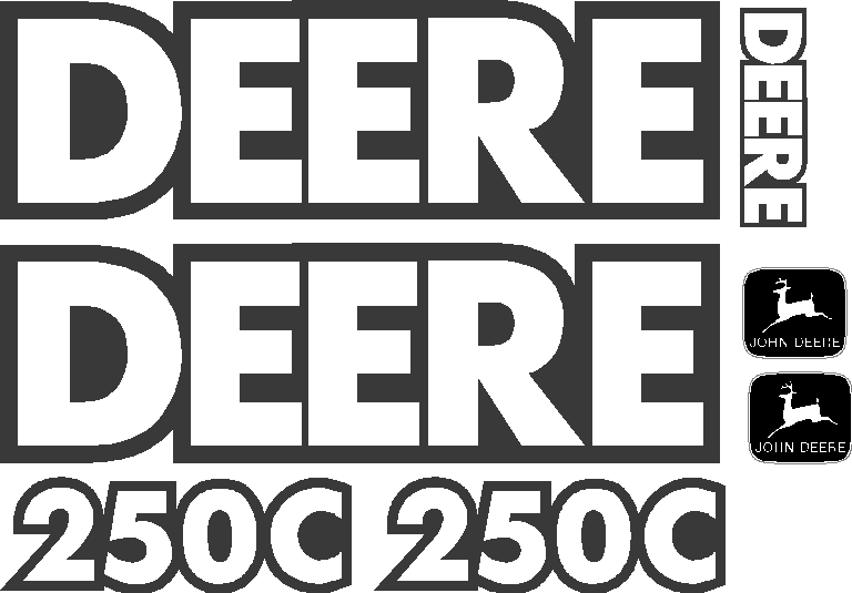 Deere 250C Decal Set