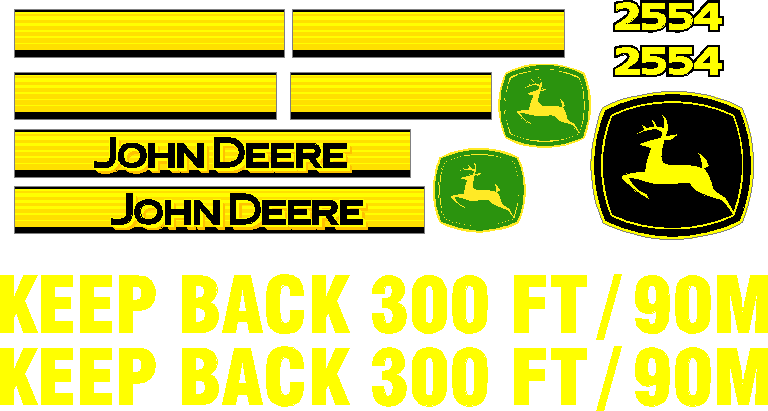 Deere 2554 Decal Set