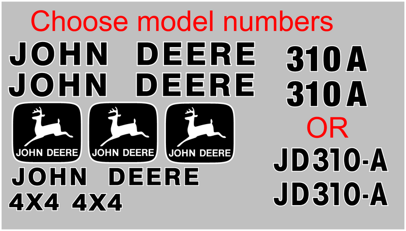 Deere 310A Decal Set