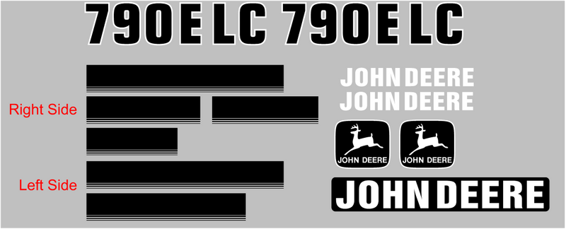 Deere 790E LC Decal Set