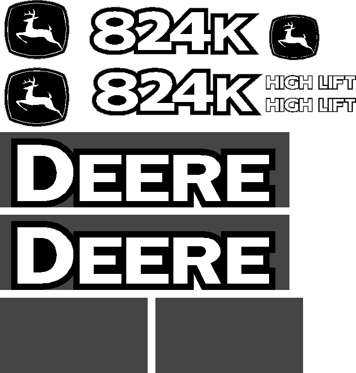 Deere 824K Decal Set